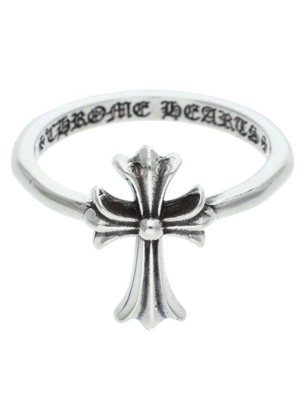 Chrome Hearts Bubblgm CH Bubblegum CH Cross Silver Ring